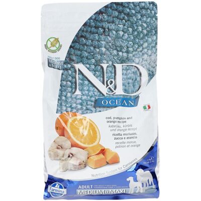 farmina | N&D Farmina® N&D Ocean Cod, Pumpkin & Orange Adult Medium Maxi 2500 g Pellets farmina | N&D Farmina® N&D Ocean Cod, Pumpkin & Orange Adult Medium Maxi 2500 g Pellets