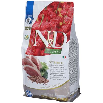 Russo Mangimi Farmina N&D Quinoa Cat Duck Broccoli Asparagus Neutered Adult 1500 g Mangime Russo Mangimi Farmina N&D Quinoa Cat Duck Broccoli Asparagus Neutered Adult 1500 g Mangime