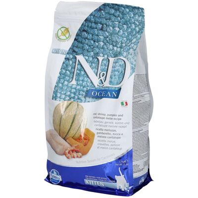 Farmina ® N&D Ocean Cod, Shrimp, Pumpkin And Cantaloupe Melon Kitten 1500 g Pellets Farmina ® N&D Ocean Cod, Shrimp, Pumpkin And Cantaloupe Melon Kitten 1500 g Pellets