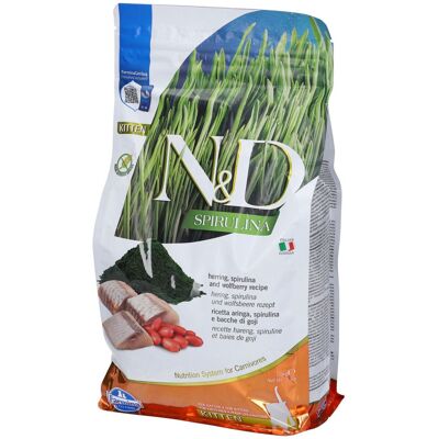 Farmina N&D Spirulina Ricetta aringa, spirulina e bacche di Goji Gattini 1500 g Mangime Farmina N&D Spirulina Ricetta aringa, spirulina e bacche di Goji Gattini 1500 g Mangime
