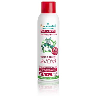Puressentiel Sos Insetti Spray Repellente Vestiti&Tessuti 150 ml Puressentiel Sos Insetti Spray Repellente Vestiti&Tessuti 150 ml