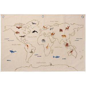 Ferm Living - Poster The World - Beige - Cotone organico - Designer Trine Andersen Ferm Living - Poster The World - Beige - Cotone organico - Designer Trine Andersen