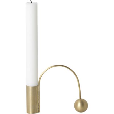 Ferm LIVING Porta-candele Balance - Nero - Ottone - Design Elegante Ferm LIVING Porta-candele Balance - Nero - Ottone - Design Elegante