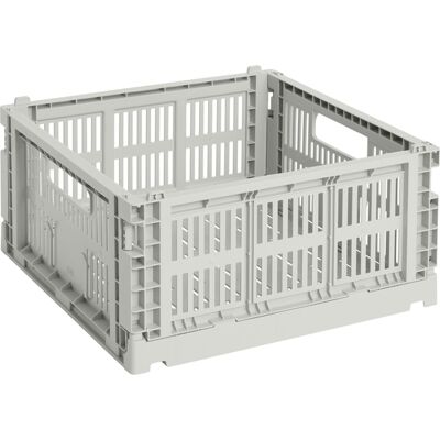 Hay - Cestino Colour Crate - Grigio - Polipropilene riciclato - Designer Studio Hay - Cestino Colour Crate - Grigio - Polipropilene riciclato - Designer Studio