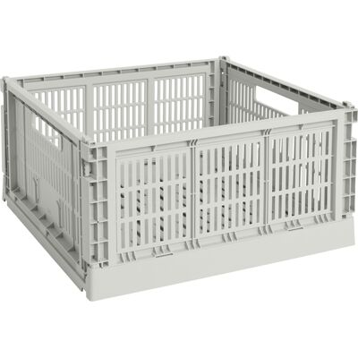 Hay - Cestino Colour Crate - Grigio - Polipropilene riciclato - Designer Studio Hay - Cestino Colour Crate - Grigio - Polipropilene riciclato - Designer Studio