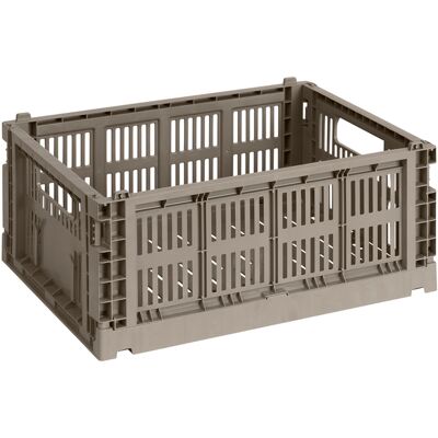 Hay - Cestino Colour Crate - Grigio - Polipropilene riciclato - Designer Studio Hay - Cestino Colour Crate - Grigio - Polipropilene riciclato - Designer Studio