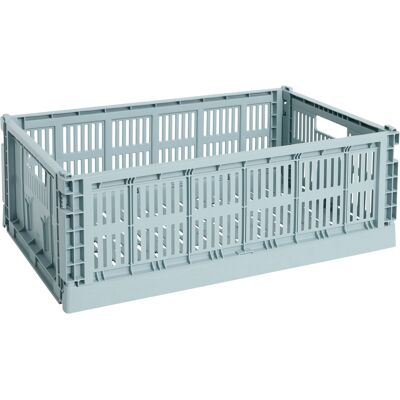 Hay - Cestino Colour Crate - Blu - Polipropilene riciclato - Designer Studio Hay - Cestino Colour Crate - Blu - Polipropilene riciclato - Designer Studio