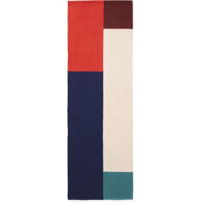 Tappeto multicolore Ethan Cook in lana e cotone - 80x250 cm Tappeto multicolore Ethan Cook in lana e cotone - 80x250 cm
