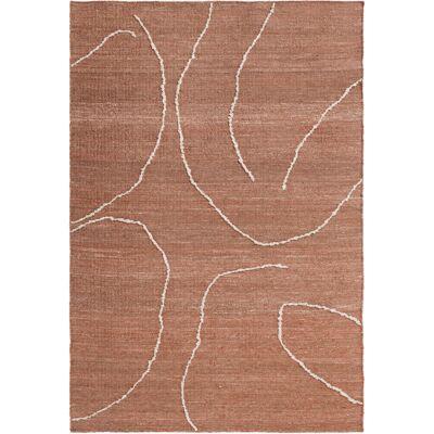 Tappeto in iuta Gesso di Ferm Living - 140x200cm, Fatto a mano, Design astratto Tappeto in iuta Gesso di Ferm Living - 140x200cm, Fatto a mano, Design astratto