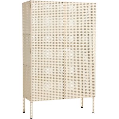 Hay - Credenza con piattaia Perforated Cabinet - Bianco - Acciaio termolaccato - Designer Muller Van Severen Hay - Credenza con piattaia Perforated Cabinet - Bianco - Acciaio termolaccato - Designer Muller Van Severen
