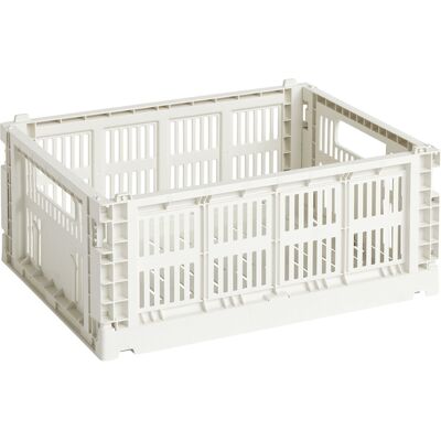 Hay - Cestino Colour Crate - Bianco - Polipropilene riciclato - Designer Studio Hay - Cestino Colour Crate - Bianco - Polipropilene riciclato - Designer Studio
