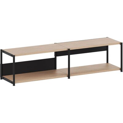 TIPTOE - Scaffale basso Unit - Nero - Rovere eco-certificato TIPTOE - Scaffale basso Unit - Nero - Rovere eco-certificato