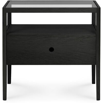Ethnicraft - Comodino Spindle - Nero - Massello di quercia colorato - Designer Nathan Yong Ethnicraft - Comodino Spindle - Nero - Massello di quercia colorato - Designer Nathan Yong