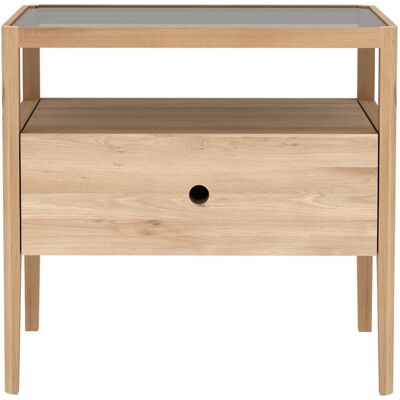 Ethnicraft - Comodino Spindle - Legno naturale - Rovere massello - Designer Nathan Yong Ethnicraft - Comodino Spindle - Legno naturale - Rovere massello - Designer Nathan Yong