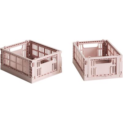 Hay - Set di 2 cestini Colour Crate - Beige - Polipropilene riciclato - Designer Studio Hay - Set di 2 cestini Colour Crate - Beige - Polipropilene riciclato - Designer Studio