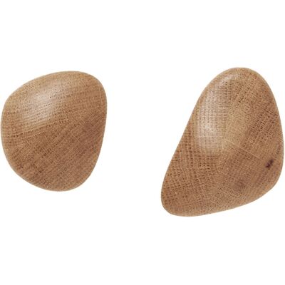 Ferm Living - Set di 2 Cairn - Legno naturale - Rovere massello - Designer Trine Andersen Ferm Living - Set di 2 Cairn - Legno naturale - Rovere massello - Designer Trine Andersen