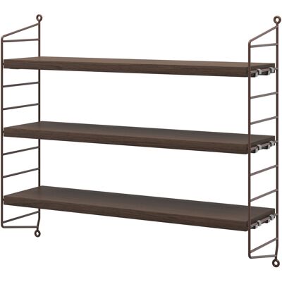 String Furniture - Scaffale String Pocket - Marrone - Agglomerato impiallacciato in rovere - Designer Nils Strinning String Furniture - Scaffale String Pocket - Marrone - Agglomerato impiallacciato in rovere - Designer Nils Strinning