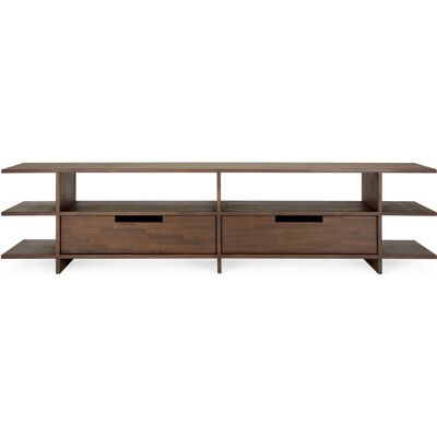 Ethnicraft Kabuki Teak finitura marrone - 2 cassetti - mobile TV Ethnicraft Kabuki Teak finitura marrone - 2 cassetti - mobile TV