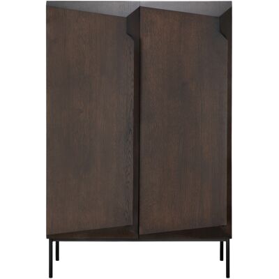 Ethnicraft - Credenza con piattaia Stairs - Marrone - Massello di quercia colorato - Designer Alain van Havre Ethnicraft - Credenza con piattaia Stairs - Marrone - Massello di quercia colorato - Designer Alain van Havre