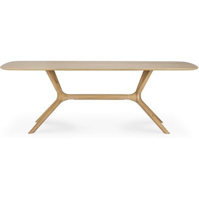 Ethnicraft - Tavolo rettangolare in rovere naturale - 224x100 cm - Design senza tempo Ethnicraft - Tavolo rettangolare in rovere naturale - 224x100 cm - Design senza tempo