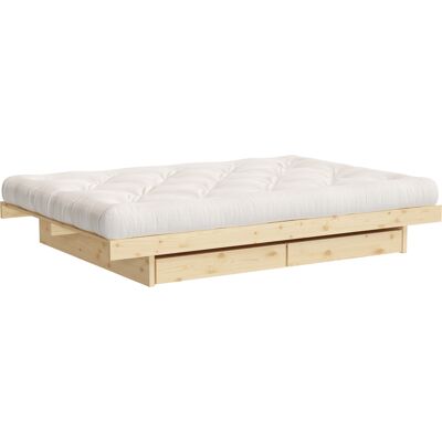 Letto Kanso di Karup Design con Spazio di Stoccaggio - Letto, Legno Naturale, 140x200 cm Letto Kanso di Karup Design con Spazio di Stoccaggio - Letto, Legno Naturale, 140x200 cm