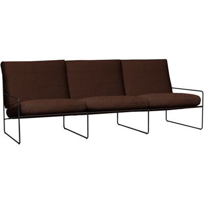 Ferm Living - Divano da giardino imbottito Désert - Marrone - Tessuto bouclé outdoor Ferm Living - Divano da giardino imbottito Désert - Marrone - Tessuto bouclé outdoor