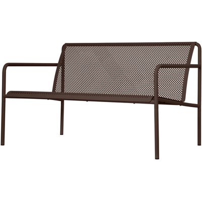 Ferm Living - Panca con schienale Dapple - Marrone - Acciaio zincato verniciato a polvere - Designer Says Who Ferm Living - Panca con schienale Dapple - Marrone - Acciaio zincato verniciato a polvere - Designer Says Who