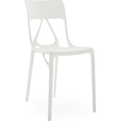 Kartell - Sedia impilabile A. I. - Bianco - PMMA riciclato - Designer Philippe Starck Kartell - Sedia impilabile A. I. - Bianco - PMMA riciclato - Designer Philippe Starck