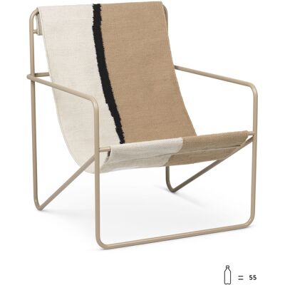 Ferm Living - Poltrona Désert - Beige - Tessuto riciclato - Designer Trine Andersen Ferm Living - Poltrona Désert - Beige - Tessuto riciclato - Designer Trine Andersen