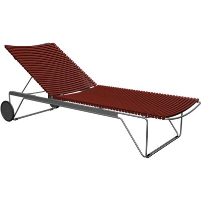 Houe - Lettino inclinabile a rotelle Click - Rosso - Acciaio termolaccato - Designer Henrik Pedersen Houe - Lettino inclinabile a rotelle Click - Rosso - Acciaio termolaccato - Designer Henrik Pedersen