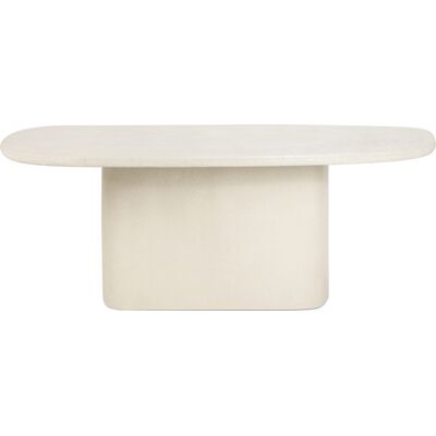 Ethnicraft - Tavolo ovale Elements - Bianco - Microcemento verniciato Ethnicraft - Tavolo ovale Elements - Bianco - Microcemento verniciato