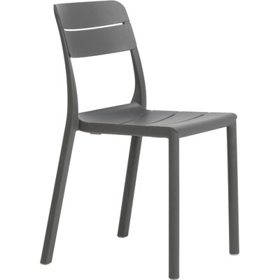 NARDI - Sedia impilabile Cassia - Grigio - Resina in fibra di vetro - Designer Raffaello Galiotto NARDI - Sedia impilabile Cassia - Grigio - Resina in fibra di vetro - Designer Raffaello Galiotto
