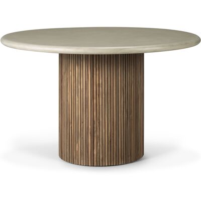 Ethnicraft - Tavolo rotondo Roller - Grigio - Teak riciclato - Designer Jacques Deneef Ethnicraft - Tavolo rotondo Roller - Grigio - Teak riciclato - Designer Jacques Deneef