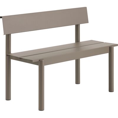 Muuto - Panca con schienale Linear - Beige - Acciaio zincato verniciato a polvere - Designer Thomas Bentzen Muuto - Panca con schienale Linear - Beige - Acciaio zincato verniciato a polvere - Designer Thomas Bentzen