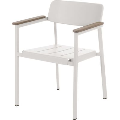 Emu - Poltrona impilabile Shine - Bianco - Teck - Designer Arik Levy Emu - Poltrona impilabile Shine - Bianco - Teck - Designer Arik Levy