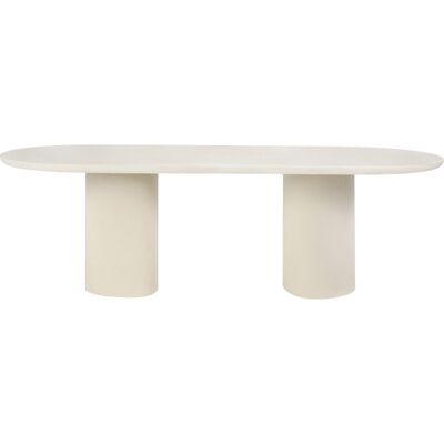 Ethnicraft - Tavolo ovale Elements - Bianco - Microcemento verniciato Ethnicraft - Tavolo ovale Elements - Bianco - Microcemento verniciato
