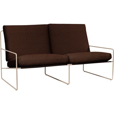 Ferm Living - Divano da giardino imbottito Désert - Marrone - Tessuto bouclé outdoor Ferm Living - Divano da giardino imbottito Désert - Marrone - Tessuto bouclé outdoor
