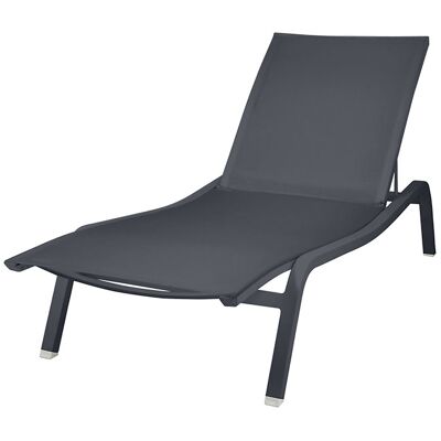 Fermob - Lettino inclinabile impilabile Alizé - Nero - Tela poliestere - Designer Pascal Mourgue Fermob - Lettino inclinabile impilabile Alizé - Nero - Tela poliestere - Designer Pascal Mourgue