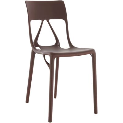 Kartell - Sedia impilabile A. I. - Marrone - PMMA riciclato - Designer Philippe Starck Kartell - Sedia impilabile A. I. - Marrone - PMMA riciclato - Designer Philippe Starck