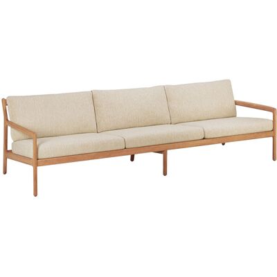 Ethnicraft - Divano da giardino imbottito Jack outdoor - Beige - Tessuto in polipropilene - Designer Jacques Deneef Ethnicraft - Divano da giardino imbottito Jack outdoor - Beige - Tessuto in polipropilene - Designer Jacques Deneef