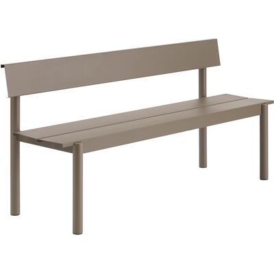 Muuto - Panca con schienale Linear - Beige - Acciaio zincato verniciato a polvere - Designer Thomas Bentzen Muuto - Panca con schienale Linear - Beige - Acciaio zincato verniciato a polvere - Designer Thomas Bentzen