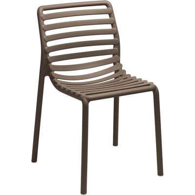 NARDI - Set di 6 sedie impilabili Doga - Marrone - Resina in fibra di vetro - Designer Raffaello Galiotto NARDI - Set di 6 sedie impilabili Doga - Marrone - Resina in fibra di vetro - Designer Raffaello Galiotto