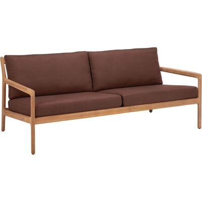 Ethnicraft - Divano da giardino imbottito Jack outdoor - Rosso - Tessuto in polipropilene - Designer Jacques Deneef Ethnicraft - Divano da giardino imbottito Jack outdoor - Rosso - Tessuto in polipropilene - Designer Jacques Deneef