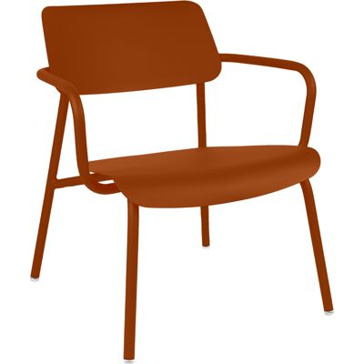 Fermob - Poltrona bassa impilabile Studie - Arancione - Alluminio - Designer Tristan Lohner Fermob - Poltrona bassa impilabile Studie - Arancione - Alluminio - Designer Tristan Lohner