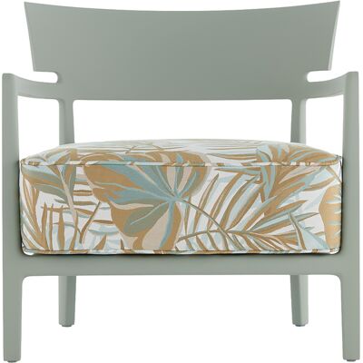 Kartell - Poltrona imbottita Cara - Verde - Tessuto Liberty - Designer Philippe Starck Kartell - Poltrona imbottita Cara - Verde - Tessuto Liberty - Designer Philippe Starck
