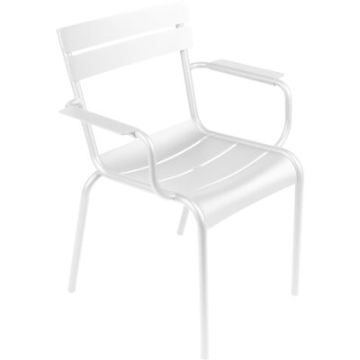 Fermob - Poltrona impilabile Luxembourg - Bianco - Alluminio laccato - Designer Frédéric Sofia Fermob - Poltrona impilabile Luxembourg - Bianco - Alluminio laccato - Designer Frédéric Sofia