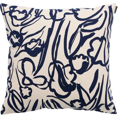 Marimekko - Foodera cuscino Ensikukat - Blu - Cotone sbiancato - Designer Erja Hirvi Marimekko - Foodera cuscino Ensikukat - Blu - Cotone sbiancato - Designer Erja Hirvi
