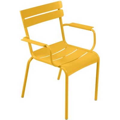 Fermob - Poltrona impilabile Luxembourg - Giallo - Alluminio laccato - Designer Frédéric Sofia Fermob - Poltrona impilabile Luxembourg - Giallo - Alluminio laccato - Designer Frédéric Sofia
