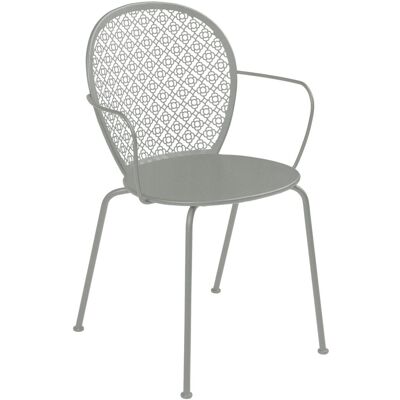 Fermob - Poltrona impilabile Lorette - Grigio - Acciaio laccato - Designer Frédéric Sofia Fermob - Poltrona impilabile Lorette - Grigio - Acciaio laccato - Designer Frédéric Sofia