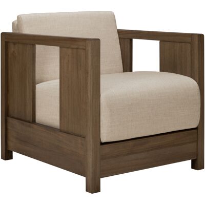 Ethnicraft - Poltrona imbottita Roan - Beige - Schiuma ad alta densità Ethnicraft - Poltrona imbottita Roan - Beige - Schiuma ad alta densità